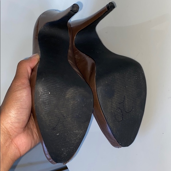 GENUINE LEATHER PEEP TOE STILETTO - Picture 8 of 8